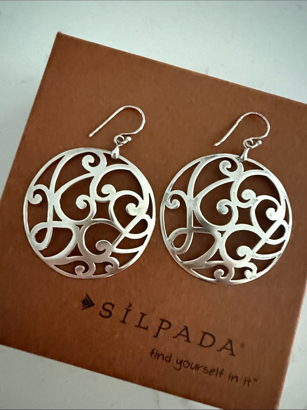 Silpada Sterling Silver Scroll Earrings